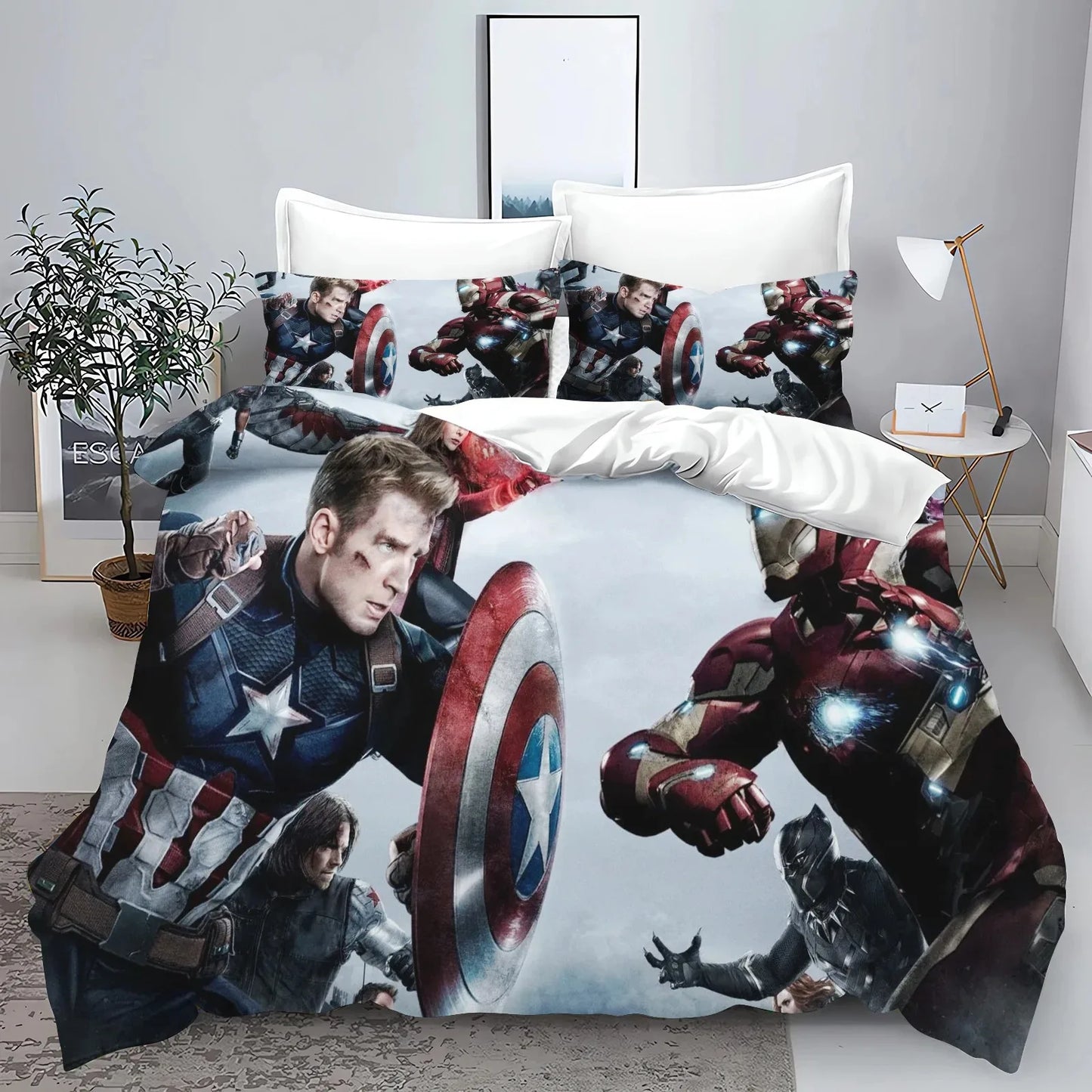 Housse de Couette Captain America vs Iron Man