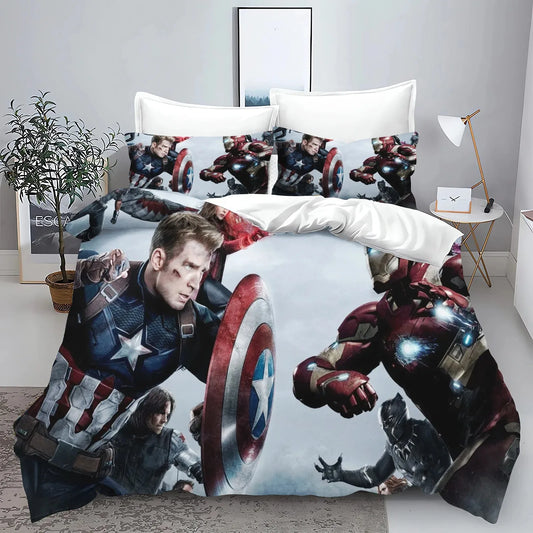Housse de Couette Captain America vs Iron Man